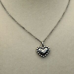 Brighton Be My Love Necklace 19" Silver Plated Petite Heart Pendant D30125